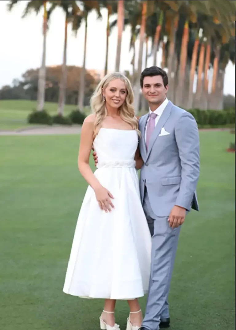 Tiffany Trump and Michael Boulos perform their first dance as husband and wife.