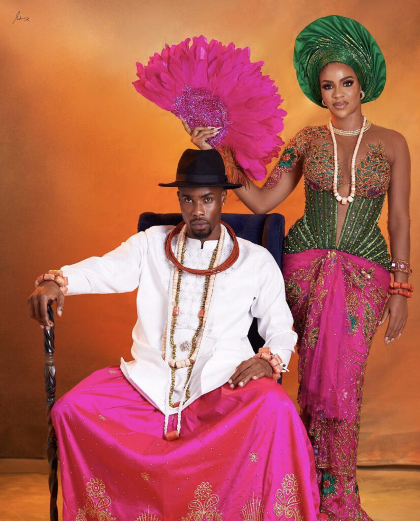 Neo & Venita Akpofure Pay Tribute to their Urhobo Roots In New Sizzling Photos