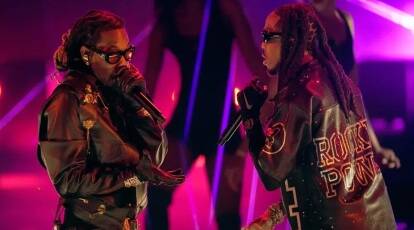 Quavo and Offset Honor Takeoff at the 2023 BET Awards