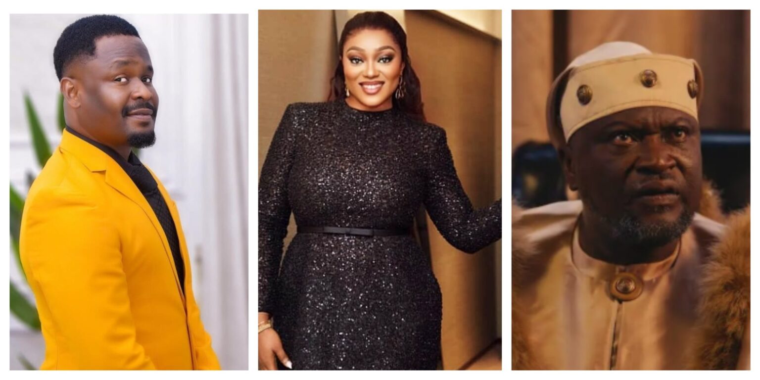 Peggy Ovire, Zubby Michael, and Other Nollywood Stars Clash on Movie Set